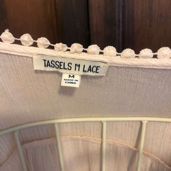 SOLD NWOT Corset Sleeve Ivory Crepe Blouse - Picture 8 of 8